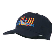 Happy Hanukkah Candles Embroidered Cap