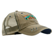 Mountain Hiking Embroidered Low Profile Special Cotton Mesh Cap