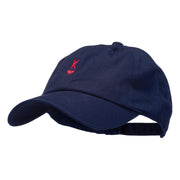 K Heart Symbol Embroidered Washed Cap