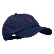 K Heart Symbol Embroidered Washed Cap