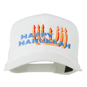 Happy Hanukkah Candles Embroidered Cap