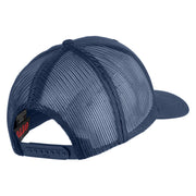 US Air Force Wing Embroidered Solid Cotton Twill Mesh Cap - Navy OSFM