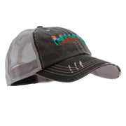 Mountain Hiking Embroidered Low Profile Special Cotton Mesh Cap