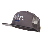 Mr Embroidered Mesh Snapback Cap