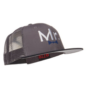 Mr Embroidered Mesh Snapback Cap