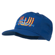 Happy Hanukkah Candles Embroidered Cap