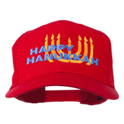 Happy Hanukkah Candles Embroidered Cap