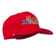 Happy Hanukkah Candles Embroidered Cap