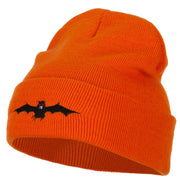 Halloween Bat Embroidered Long Beanie