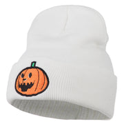 Halloween Laughing Jack o Lantern Embroidered Long Beanie