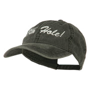 Golf 19th Hole Embroidered Washed Cap