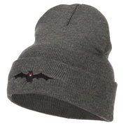 Halloween Bat Embroidered Long Beanie