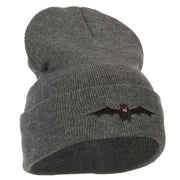 Halloween Bat Embroidered Long Beanie