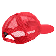 US Marine Corps Semper Fi Embroidered 6 Panel Structured Cotton Twill Mesh Cap Made in USA - Red OSFM