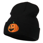 Halloween Laughing Jack o Lantern Embroidered Long Beanie