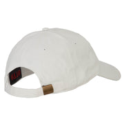 Ohio with Map Outline Embroidered Washed Cotton Twill Cap