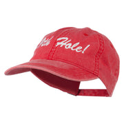 Golf 19th Hole Embroidered Washed Cap