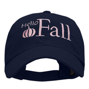 Hello Fall Embroidered Low Profile Structured PET Spun Cap