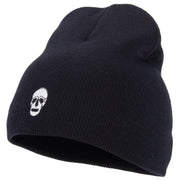 Halloween Skeleton Skull Embroidered 8 Inch Knitted Short Beanie