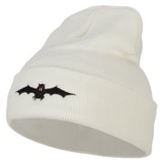 Halloween Bat Embroidered Long Beanie