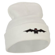 Halloween Bat Embroidered Long Beanie