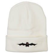 Halloween Bat Embroidered Long Beanie