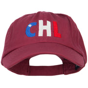 Chile CHL Flag Embroidered Low Profile Cap