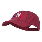 Chile CHL Flag Embroidered Low Profile Cap