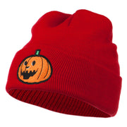 Halloween Laughing Jack o Lantern Embroidered Long Beanie