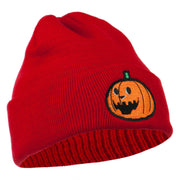 Halloween Laughing Jack o Lantern Embroidered Long Beanie