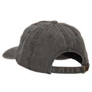 Ohio with Map Outline Embroidered Washed Cotton Twill Cap