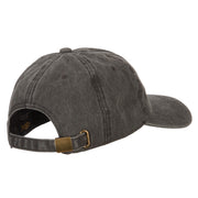 Ohio with Map Outline Embroidered Washed Cotton Twill Cap