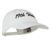 Golf 19th Hole Embroidered Washed Cap