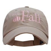 Hello Fall Embroidered Low Profile Structured PET Spun Cap