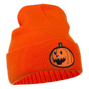 Halloween Laughing Jack o Lantern Embroidered Long Beanie