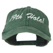 Golf 19th Hole Embroidered Washed Cap