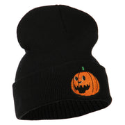 Halloween Laughing Jack o Lantern Embroidered Long Beanie