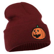 Halloween Laughing Jack o Lantern Embroidered Long Beanie