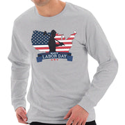 Happy Labor Day Unisex Ring Spun Cotton Premium Long Sleeve T-shirt