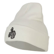 Halloween Mummy Embroidered Long Beanie