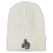 Halloween Mummy Embroidered Long Beanie