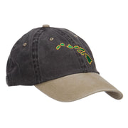 Hawaii Map Embroidered Washed Two Tone Cap