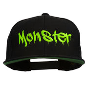 Halloween Monster Embroidered Snapback Cap