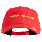 Marines The Few The Proud Embroidered 6 Panel Structured Cotton Twill Cap Made in USA - Red OSFM