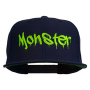 Halloween Monster Embroidered Snapback Cap