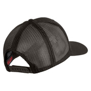 US Space Force with Delta Embroidered Solid Cotton Mesh Cap - Charcoal OSFM
