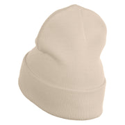 Detroit Skyline Embroidered 12 Inch Long Knitted Beanie - Birch OSFM