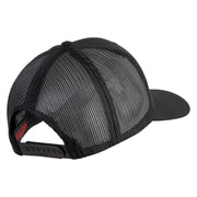 US Space Force with Delta Embroidered Solid Cotton Mesh Cap - Black OSFM
