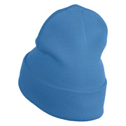Detroit Skyline Embroidered 12 Inch Long Knitted Beanie - Sky-Blue OSFM