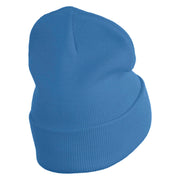 Detroit Skyline Embroidered 12 Inch Long Knitted Beanie - Sky-Blue OSFM